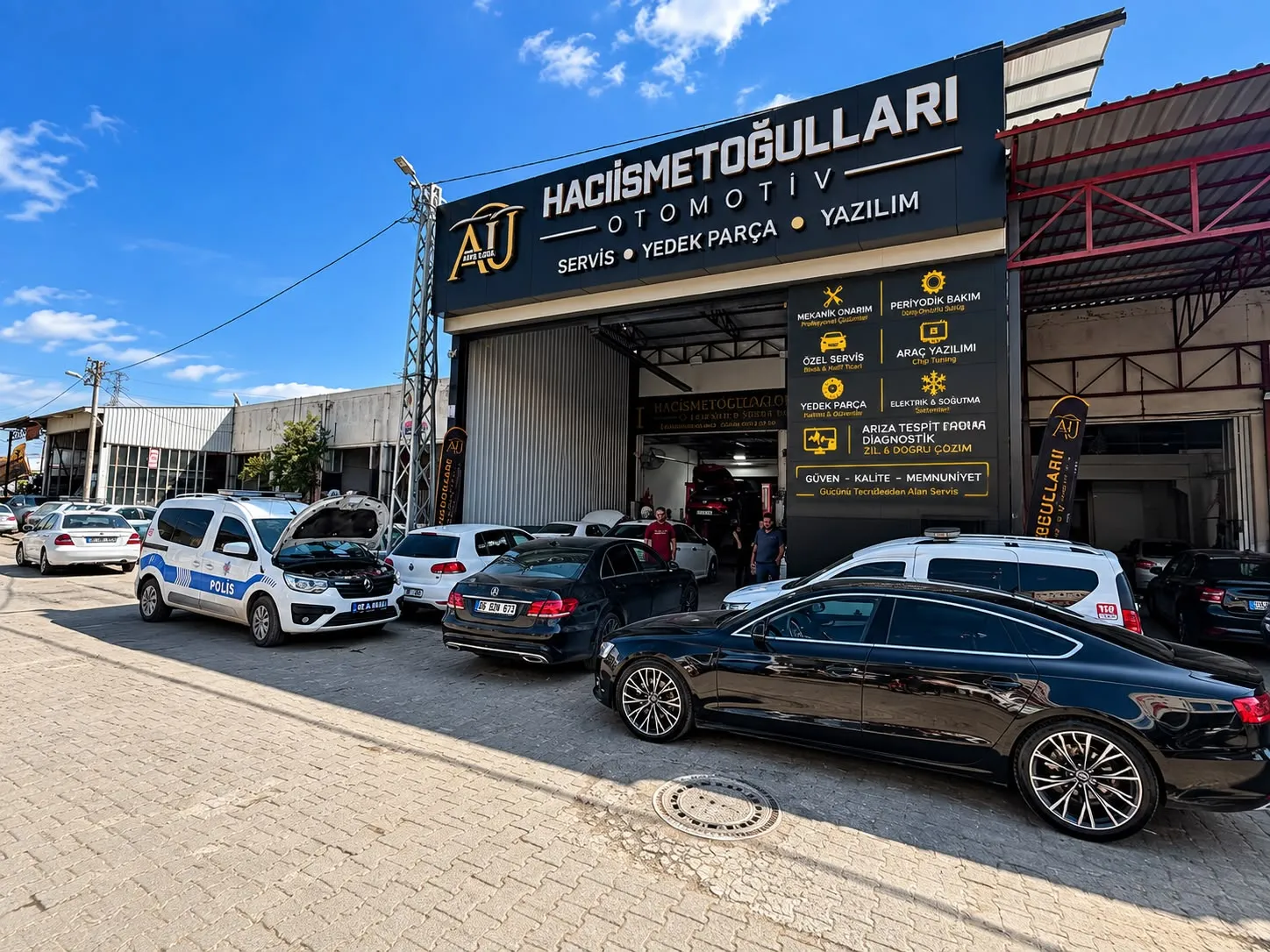 Adıyaman Küçük Sanayi Sitesi Hacıismetoğulları Otomotiv servis cephesi